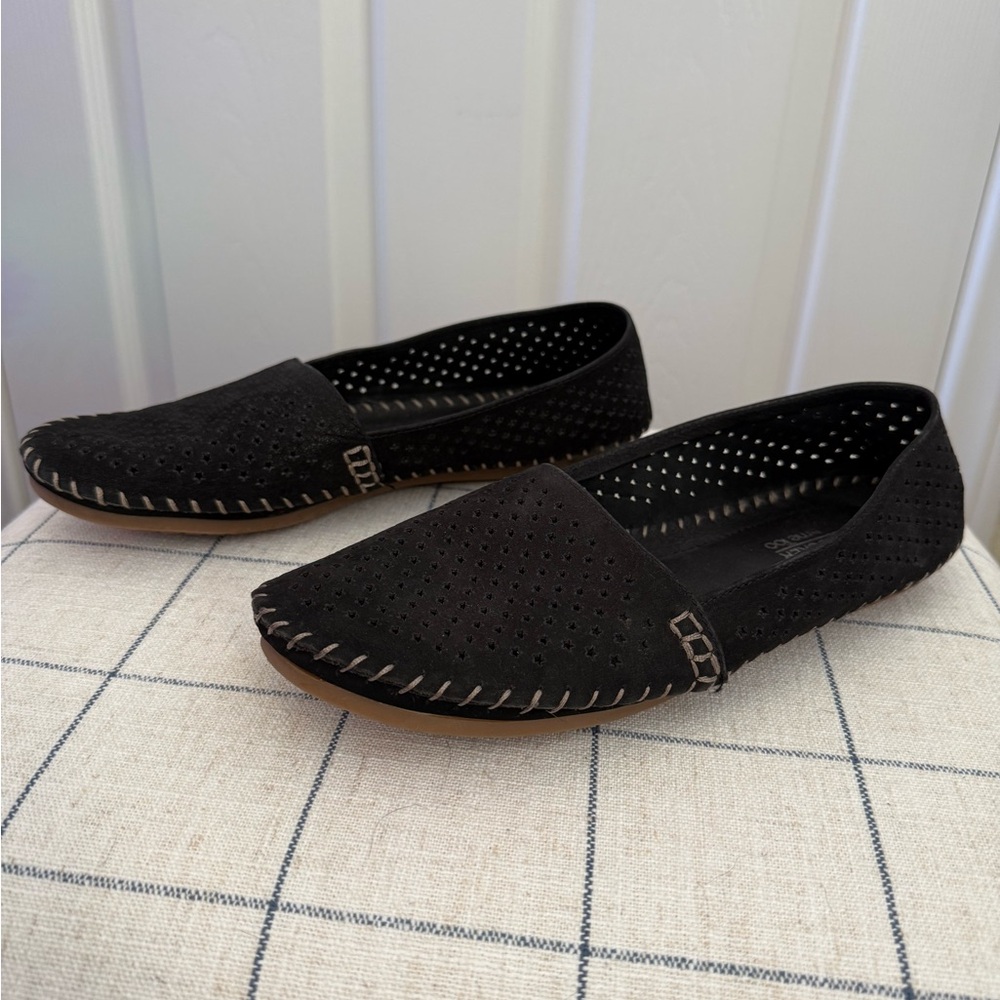 Adam Tucker Black Perforated Slip-Ons - Picture 3 of 7